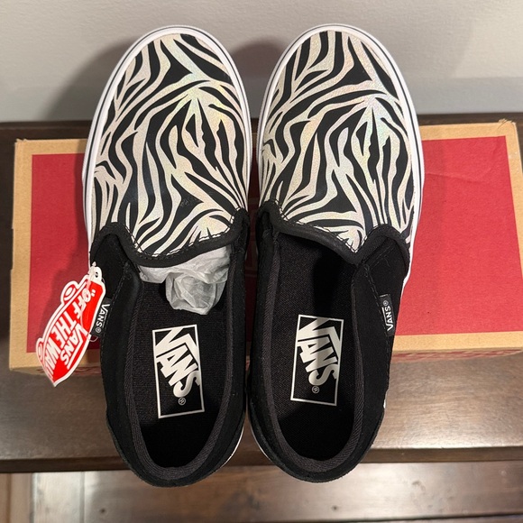 Vans Metallic Zebra Print Slip-Ons - BRAND NEW - Picture 4 of 6